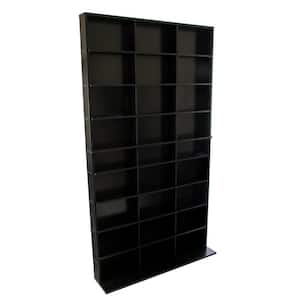 Elite Media Storage Cabinet New/Improved Large 837CD's/531DVD's/630 Blu-ray, Black