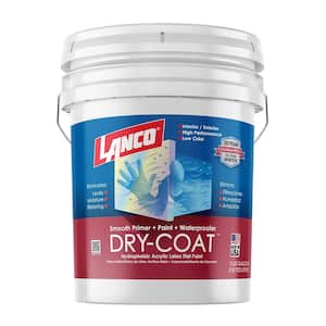 5 Gal. Dry-Coat White Pastel Flat Acrylic-Latex Interior and Exterior Smooth Masonry Waterproofing Paint