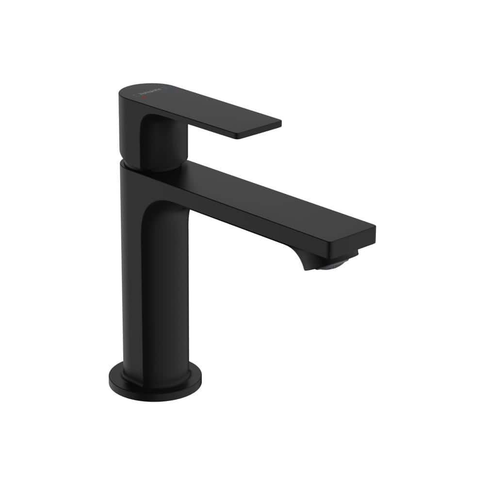 Matte Black Single Hole Bathroom Faucet with Pop-Up Drain