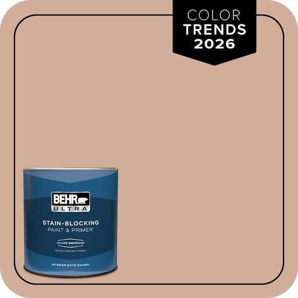 BEHR ULTRA 1 qt. #S200-3 Iced Copper Extra Durable Satin Enamel Interior Paint & Primer