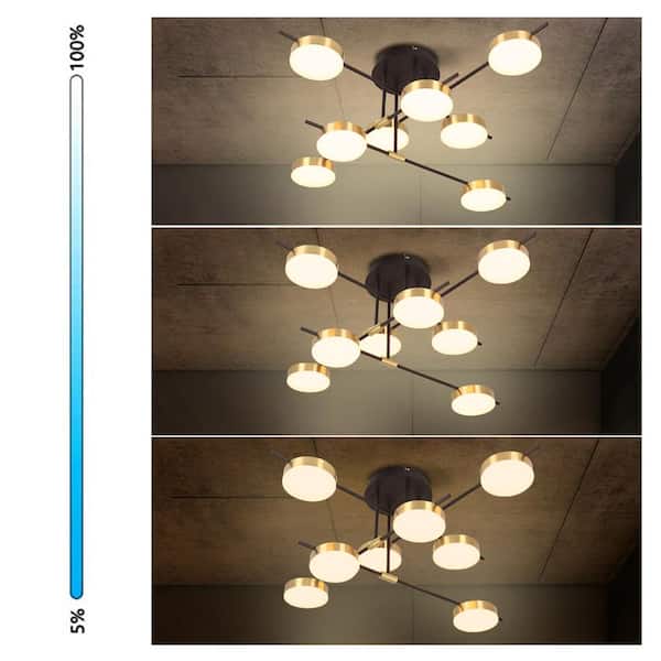 Misverstand verontschuldigen Vervloekt JC TOPA Modern and Contemporary 8-Light LED Semi-Flush Ceiling Lamp  MC1541-8B - The Home Depot