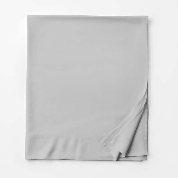 The Company Store Legends Hotel Sterling 300-Thread Count TENCEL Lyocell Sateen Queen Flat Sheet