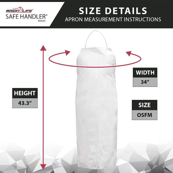 Safe Handler 43.3 in. x 34 in. White Adjustable Waterproof