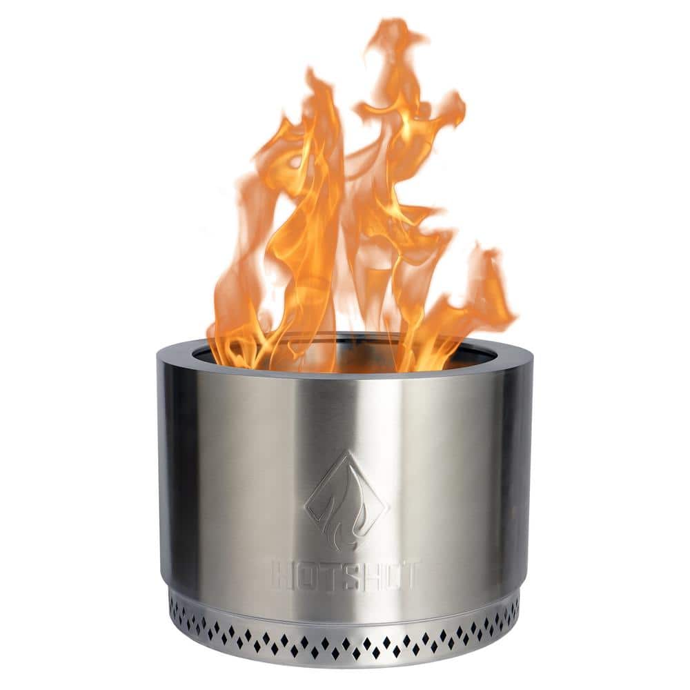 HotShot 19.5" Smokeless Stainless Steel Portable Fire Pit
