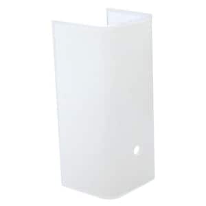 3-3/4 in. White Channel Glass with 3 in. Depth and 7-1/2 in. Width