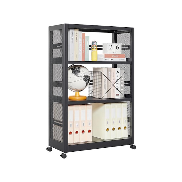 Tall Black Plastic Storage Shelving Unit | EstateSales.org