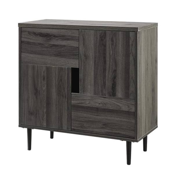 Welwick Designs 30 In Slate Grey Red, Red Accent Cabinet With Doors
