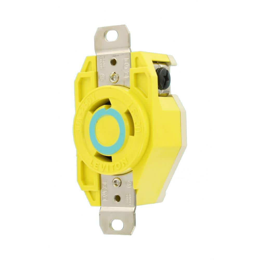 Yellow Industrial Grade Corrosion Resistant Locking Receptacle