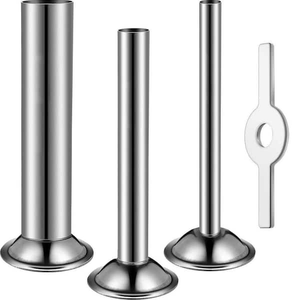 Sausage Stuffer Kit with 3 Different Sizes Stainless Steel Grinder Tubes and Stuffer Ring for Size 5 Meat Grinder