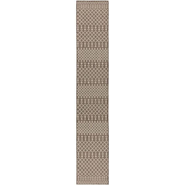 Positano Natural 2 ft. x 12 ft. Moroccan Contemporary Runner Area Rug