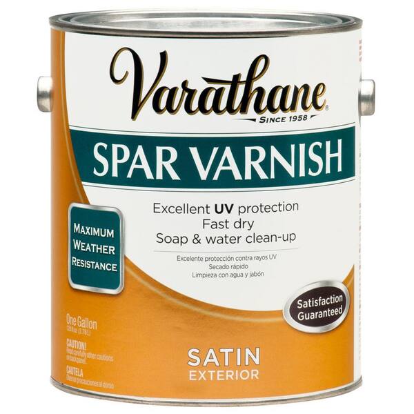 Varathane 1 gal. Clear Satin Water-Based Exterior Spar Varnish (Case of 2)