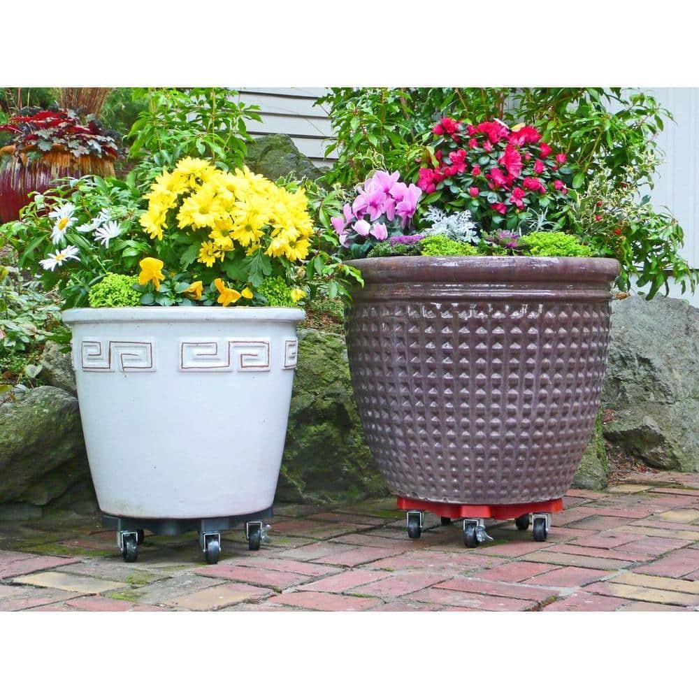 14-Inch Black Heavy Duty Wheeled Plant Stand