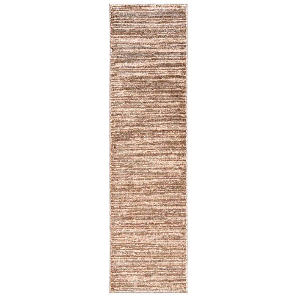 Light Brown Polypropylene 2 ft. 2 in. x 10 ft. Solid Color Indoor Runner Ru