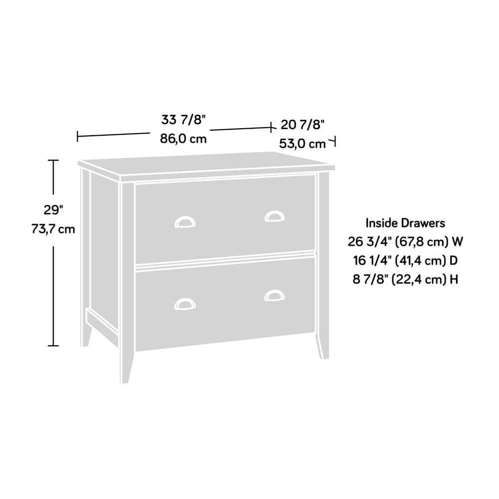 Cinnamon Cherry 2-Drawer Lockable Lateral File Cabinet