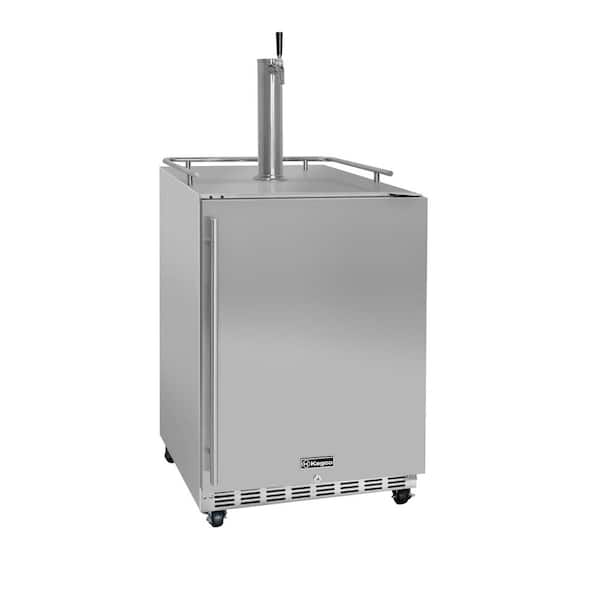 Kegco Digital Commercial Outdoor Full Size Beer Keg Dispenser with X-CLUSIVE Single Tap Commercial Direct Draw Kit