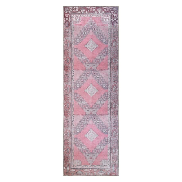 SUPERIOR Sterling Sangria 2 ft. 6 in. x 7 ft. 6 in. Bohemian Oriental Medallion Area Rug