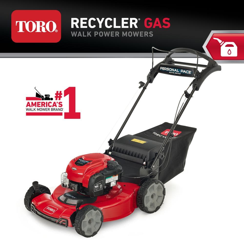 Toro Recycler 22 in. Briggs And Stratton Personal Pace Rear Wheel Drive  Walk Behind Gas Self Propelled Lawn Mower with Bagger 21462 - The Home Depot