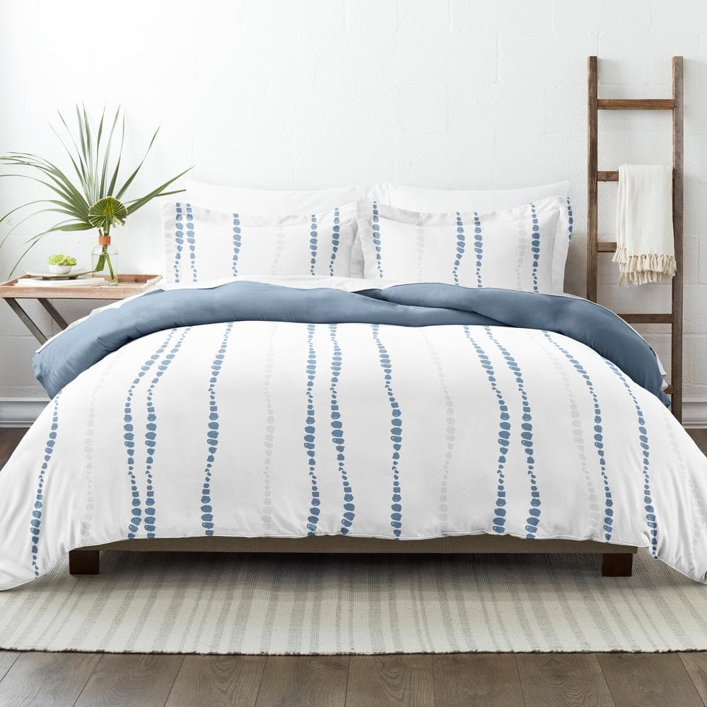 Premium Ultra Soft Navy Urban Vibe Pattern Reversible Twin Microfiber 2-Piece Duvet Cover Set