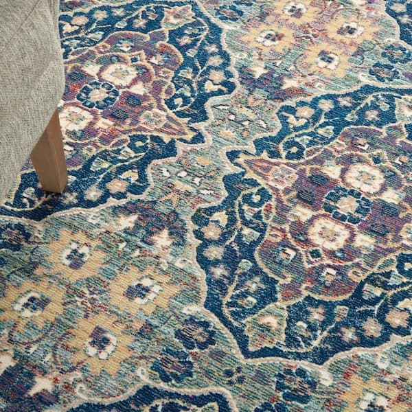 Nourison Global Vintage Traditional Persian Navy Multicolor 4' x 6' Area Rug, 4' x 6' Nourison Global Vintage Traditional Persian Navy Multicolor 4' x 6' Area Rug, 4' x 6'