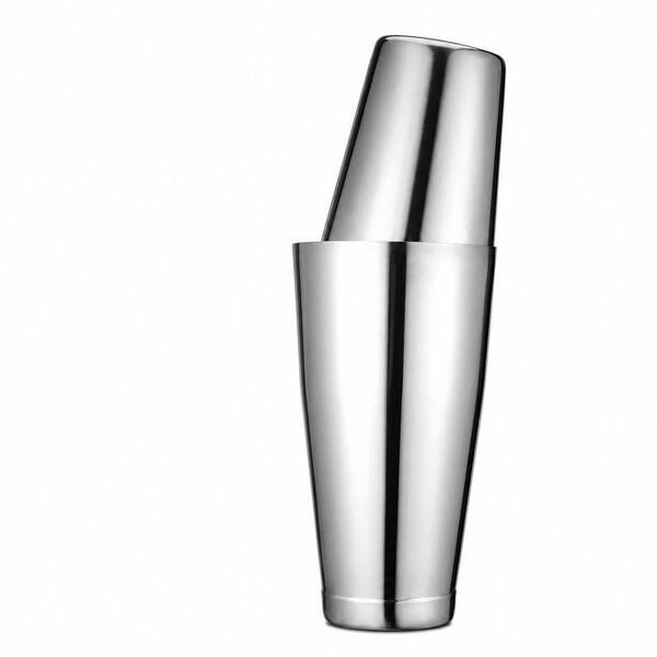 Boston Cocktail Shaker Set, 28 oz Weighted and 18 oz Unweighted Stainless Steel Tins, Silver
