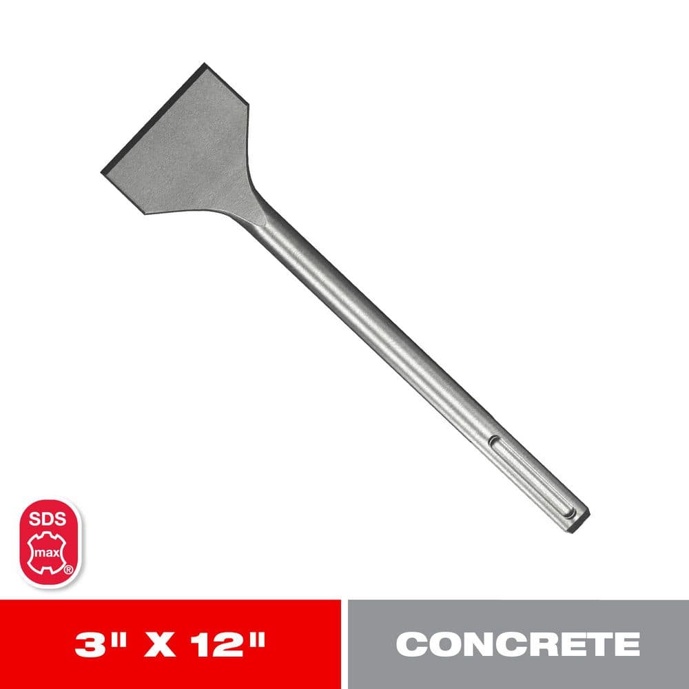 DIABLO 3 in. x 12 in. SDS-Max Scaling Chisel DMAMXCH1000 - The