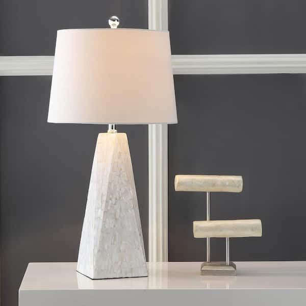 JONATHAN Y Naeva 28 in. Pearl Seashell Table Lamp