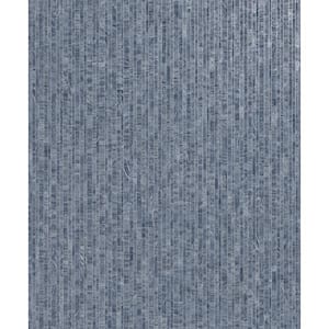 Mini Metallic Planks Faux Wallpaper Navy Paper Strippable Roll (Covers 57 sq. ft.)