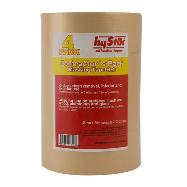 hyStik 2 in. x 60 yds. Contractor's Grade Painting Masking Tape (4-Pack)