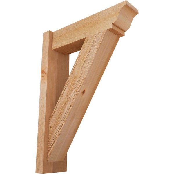 Ekena Millwork 6 in. x 28 in. x 20 in. Western Red Cedar Traditional Rough Sawn Outlooker