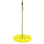 Machrus Swingan Cool Disc Swing With Adjustable Rope Fully Assembled, Yellow