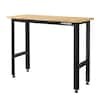 Husky Ready-To-Assemble 4 ft. Solid Wood Top Workbench in Black 20T002 ...