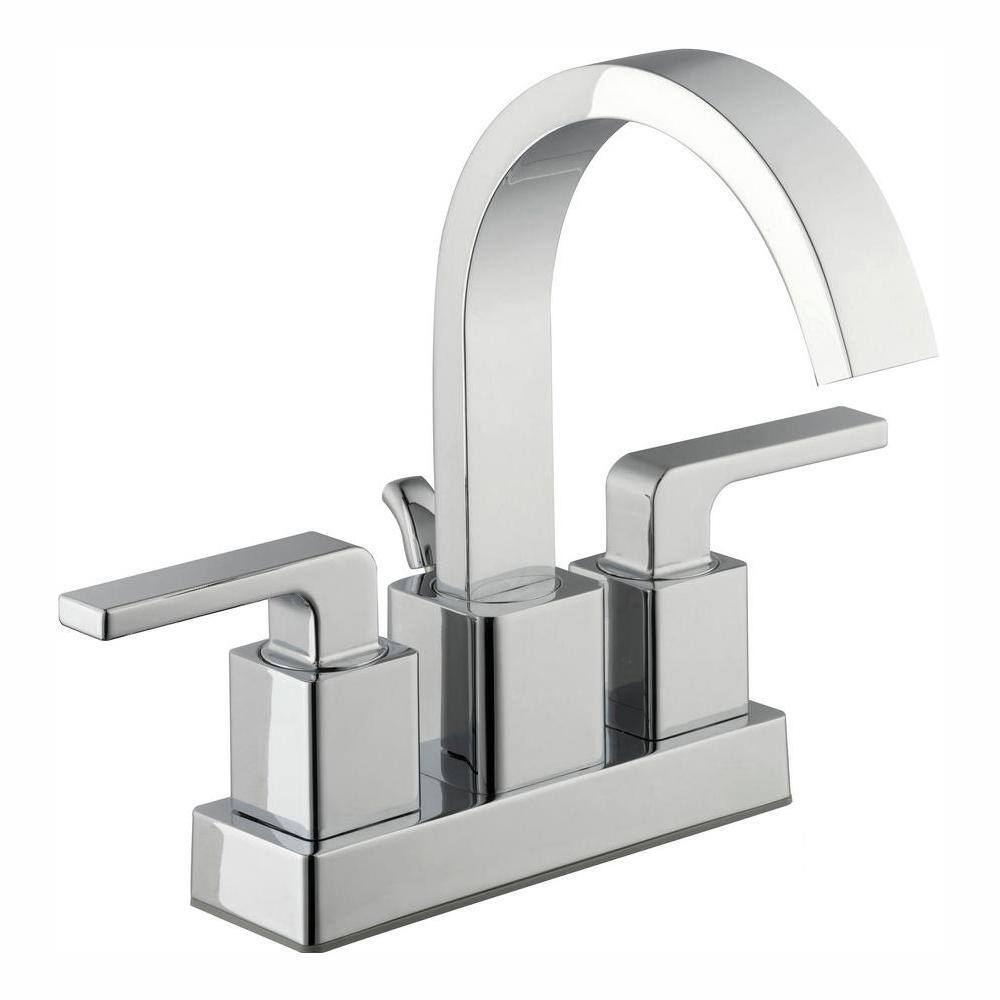 Glacier Bay Farrington 4 In. Centerset 2-Handle Hi-Arc Bathroom Faucet In Chrome-Hd67750W-6101 - The Home Depot