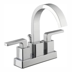 Farrington 4 in. Centerset Double-Handle Bathroom Faucet in Polished Chrome