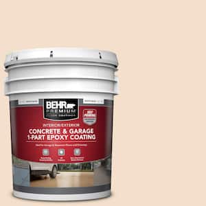 5 gal. #S250-1 Macaroon Cream Self-Priming 1-Part Epoxy Satin Interior/Exterior Concrete and Garage Floor Paint