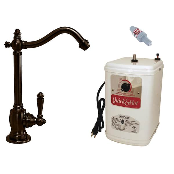 Westbrass Victorian Single-Handle Instant Hot Tank with Water Dispenser Faucet in Oil Rubbed Bronze