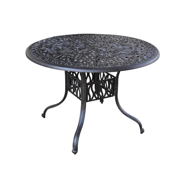 Homestyles Fl Blossom 42 In Round Patio Dining Table 5558 30 The Home Depot - Patio Dining Table Home Depot Canada