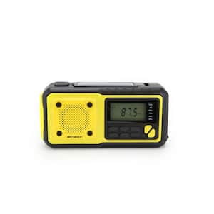Emergency AM/FM Radio with NOAA Weather Band, LED Light and Power Bank, Yellow (ER-7051)