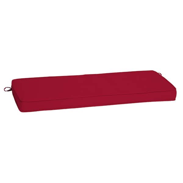 ARDEN SELECTIONS ProFoam 18 in. x 46 in. Caliente Red Rectangle Outdoor Bench Cushion