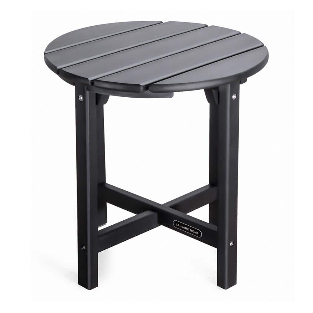 Black Round Plastic Outdoor Coffee Table HWJ-W119952542 - The Home Depot