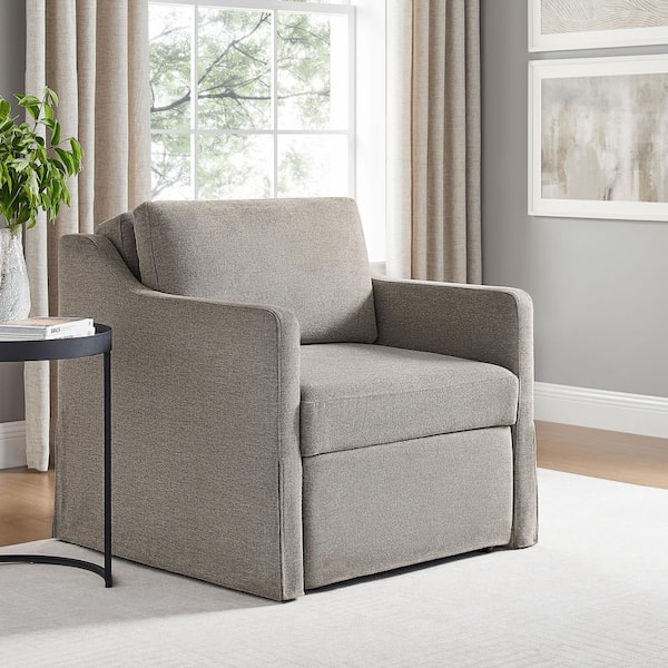Serta Hailey Flax Twin Convertible Arm Chair 111A012FLX - The Home