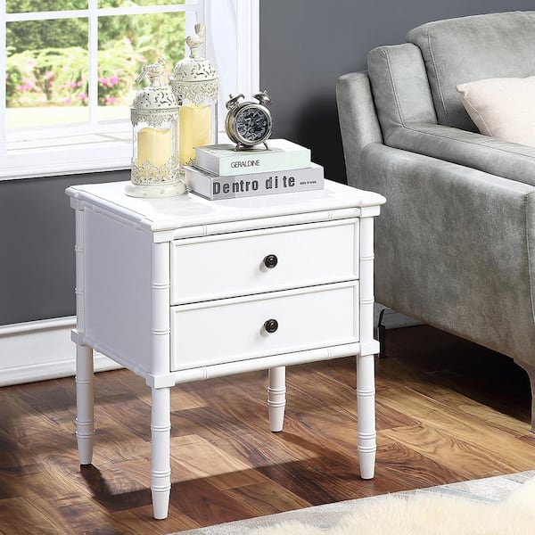 Unbranded Ellison "2 Drawer" White Nightstand