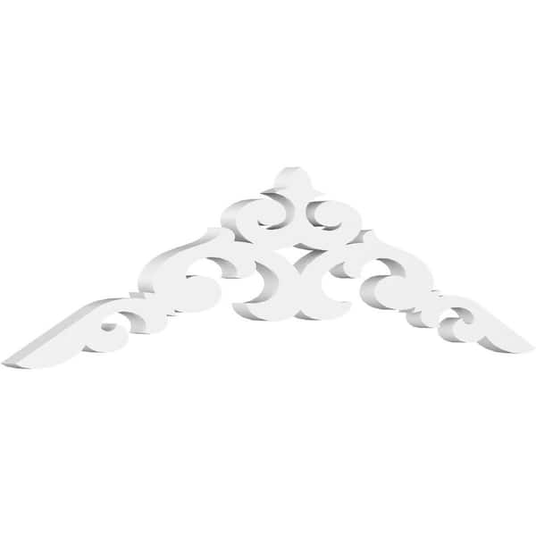 Ekena Millwork 1 in. x 36 in. x 9 in. (6/12) Pitch Kendall Gable Pediment Architectural Grade PVC Moulding
