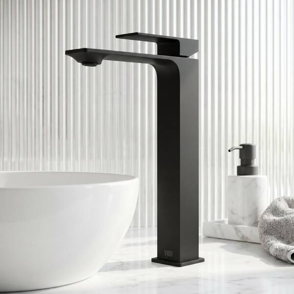 Dunn Single Handle Single-Hole Bathroom Vessel Faucet in Matte Black