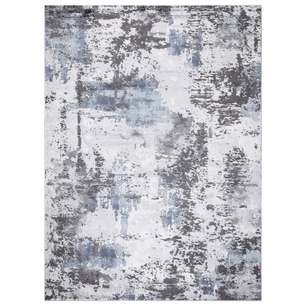 BrightonCollection Pacific Gray 5 ft. x 7 ft. Abstract Area Rug