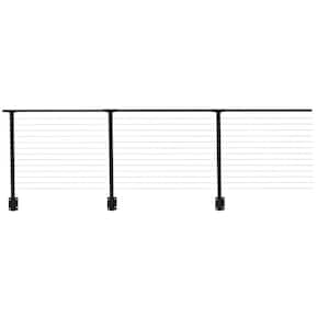20 ft. Deck Cable Railing, 42 in. Face Mount, Black