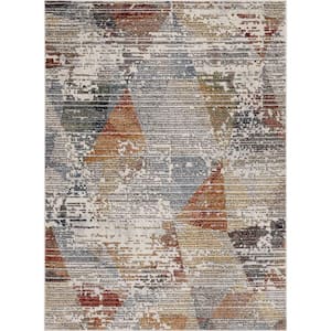 Anderson Multi 3 ft. 11 in. x 6 ft. Modern Contemporary Abstract Striped Area Rug