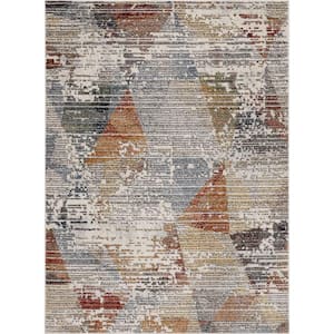 Anderson Multi 7 ft. 10 in. x 10 ft. Modern Contemporary Abstract Striped Area Rug