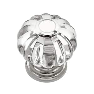 Crystal Palace 1-1/8 in. Dia Crysacrylic with Polished Nickel Finish Cabinet Knob (10-Pack)