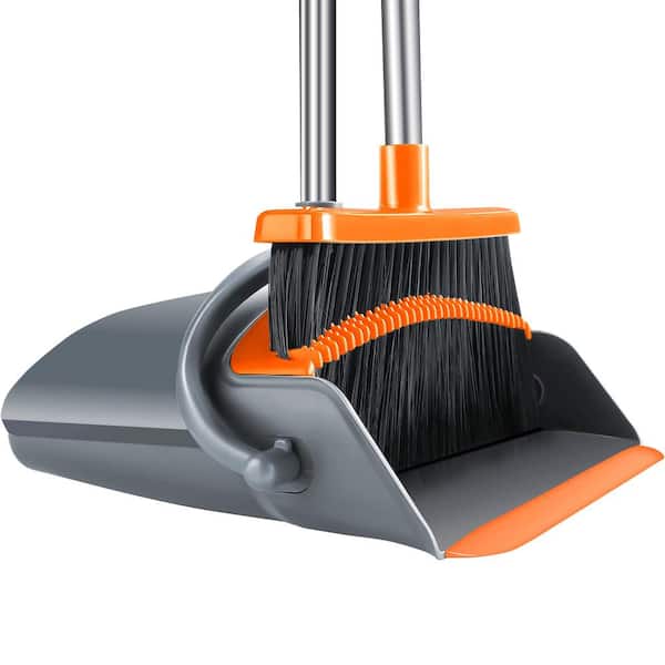 FAWEY TRED INC 11.4 in. Broom and Dustpan Set for Home Upright Dustpan and Broom