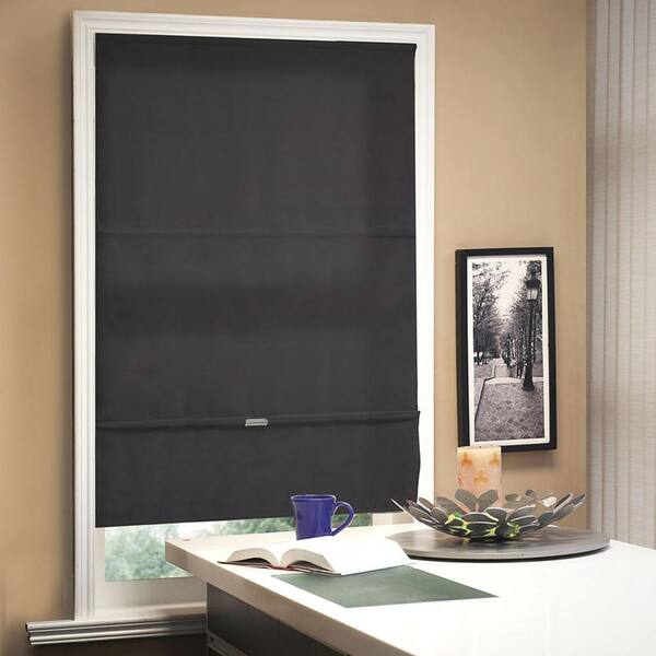 Chicology Allure Granite  Cordless Light Filtering Privacy Polyester Roman Shades 23 in. W x 64 in. L